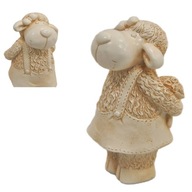 GIPSOWA FIGURKA BARANEK Z GIPSU OWIECZKA NA PREZENT PODARUNEK SERCE KWIATY