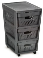 REGAŁ ŁAZIENKOWY KUCHENNY NA KÓŁKACH popielaty