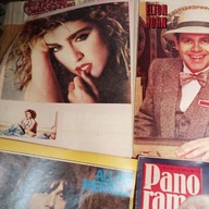 Zwierciadło Czas 34 / 1979 + zestaw gazet z plakatami Madonna E.John i in