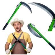 SIERP SKŁADANY RĘCZNA KOSA ZE STALI NIERDZEWNEJ DO TRAWY I CHWASTÓW (43 CM)