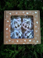 szydełkowe bombki -zestaw na prezent/ ozdoby choinkowe -rękodzieło Juka