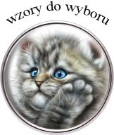 Snap, Napa, Charms, Szklane oczko - Kot - WZORY DO WYBORU