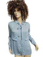 MALENE BY BIRGER koszula jedwabna z szarfą 34/36