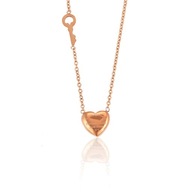 Naszyjnik Złote Serduszko Serce Kluczyk Pudełko FOREVER LOVE napis stal