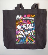 Czarna torba bawełniana 34. Finał WOŚP