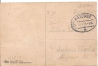 KATOWICE -stempel owalny -obieg 1925 rok -na pocztówce