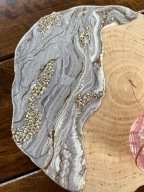 Taca na plastrze drzewa zdobiona żywicą Wyprzedaż