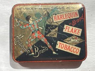 Stare Pudełko blaszane na tytoń HARLEQUIN FLAKE TOBACCO lata 30 - te