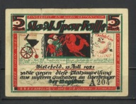 NIEMCY. BANKNOT ZASTĘPCZY - NOTGELD. Rok 1921