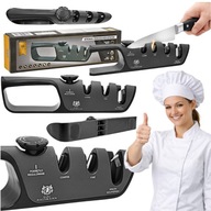 OSTRZAŁKA DO NOŻY KUCHENNYCH NOŻYCZEK OSEŁKA 3w1 REGULACJA KĄTA UNIWERSALNA