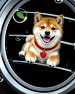 Dyfuzor Zapach 2D PIESEK do samochodu na kratkę nawiewu WALENTYNKI