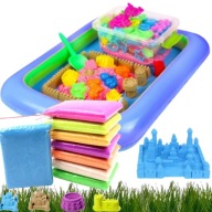 PIASEK KINETYCZNY 5KG + FOREMKI W ZESTAWIE GRATIS Z BASENEM XXL DLA DZIECI