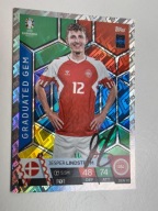 Karta panini autograf Dania Jasper Lindstrom Euro 2024 Graduated Gem