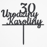 TOPPER NA TORT – Urodziny + Imię + Wiek | PERSONALIZOWANA DEKORACJA IMPREZA