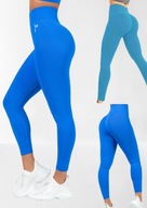 LEGGINSY damskie SPORTOWE leginsy turkusowe niebieskie S PUSH UP siłownie