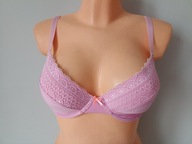 Śliczny biustonosz Twilfit 65F landrynkowy róż wkładki push-up SARA