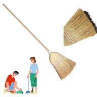 MIOTŁA ZAMIATACZ ULICOWY DREWNIANY DO KOSTKI PODWÓRKA PIASKU WYDAJNA