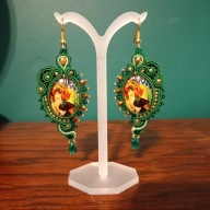 Zielone kolczyki sutasz z Alfons Mucha