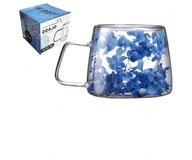 Szklanka termiczna z hortensją w środku designerska prezent 180 ml