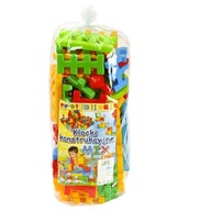 KLOCKI KONSTRUKCYJNE KREATYWNA ZABAWA DLA DZIECI WAFLE MIX 80 EL.