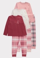 3-PACK PIŻAMA KRATA PINKY George 10-11L KURIER