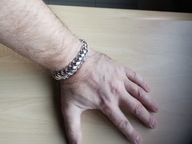 BRANSOLETKA Srebrna SREBRO 65,1gr pr 925 16mm/22cm Bransoleta