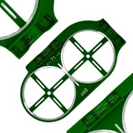 Szablon / Wzornik do wymiarowania otworów pod 2 puszki / gniazda, 2 libelle