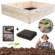 WARZYWNIAK OGRODOWY DREWNIANY ZIELNIK SKRZYNIA NA BALKON OGRÓD + PORADNIK