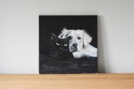 Obraz od profesor Ewy Głowackiej 40x40cm dla Fundacja KOT