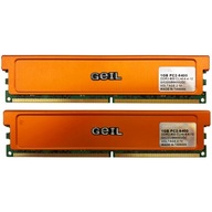 Pamięć RAM GEIL 2GB (2x1GB) PC2-6400 DDR2 800MHz GX22GB6400UDC