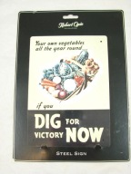 SZYLD METALOWY STALOWY DIG FOR VICTORY NOW 15X21CM
