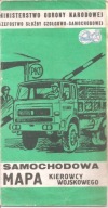 SAMOCHODOWA MAPA KIEROWCY WOJSKOWEGO Z 1983 ROKU.