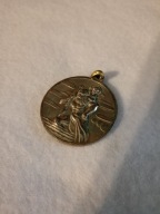 Stary medalik św. Krzysztof, Matka Boża