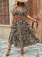 Hit!_NOWA stylowa WYSZCZUPLAJĄCA sukienka PANTERA maxi_WYGODNA z lycrą_r.48