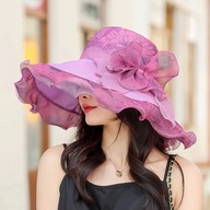 KAPELUSZ DAMSKI plaża rekwizyT CZERWONY VINTAGE FALBANY SYLWESTROWY