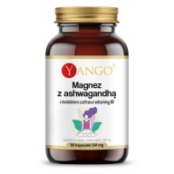 Yango Magnez z ashwagandhą z dodatkiem szafranu i wit. B6 90 kapsułek
