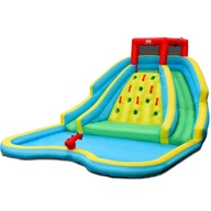 ZAMEK DO SKAKANIA ZE ZJEŻDŻALNIĄ DZIECI KOLOROWY DMUCHANIEC DMUCHANY 4W1