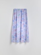 Reserved spódnica maxi długa cygańska boho kwiaty midi fioletowa lawendowa