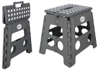 STOLEK TABORET SKLADANY ANTYPOŚLIZGOWY 150KG SZARY 32CM