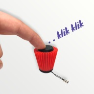 Brelok antystresowy fidget clicker kliker Filtr Stożkowy 2w1