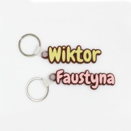 Brelok Breloczek do kluczy z imieniem napis personalizowany 3D