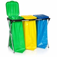 KOSZ DO SEGREGACJI ŚMIECI STANOWISKA KOSZ NA ŚMIECI STOJAK STELAŻ ŚMIETNIK