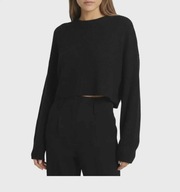 Even&Odd czarny chunky sweter 4XL 48 gruby prążkowany oversize – trend