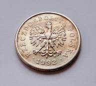 moneta 1 zł 1992, III RP z prywatnej kolekcji, mega stan, około mennicza
