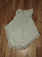 Białe ponczo z golfem New Look