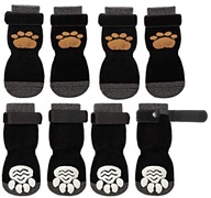 SKARPETKI DLA PSA Z RZEPEM OCHRONNE BUTY ANTYPOŚLIZGOWE NAKŁADKI NA ŁAPY M