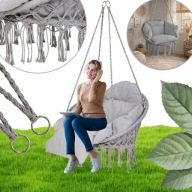 FOTEL WISZĄCY KRZESŁO BRAZYLIJSKIE HUŚTAWKA HAMAK OGRODOWY NA BALKON BOHO