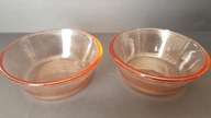 2 x stara miseczka szkło łososiowe art design