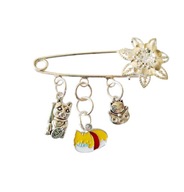 Broszka z Maneki Neko i sushi-kotem