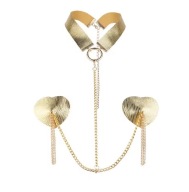 Naklejki Na Sutki Nasutniki ZACISKI BDSM Sex Łańcuszek ZŁOTY SEXY BIŻUTERIA